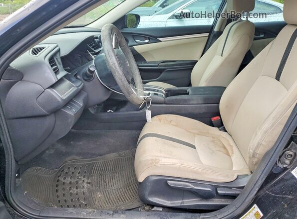 19XFC2F5XGE212079 2016 HONDA CIVIC Black წინა სალონის ხედი