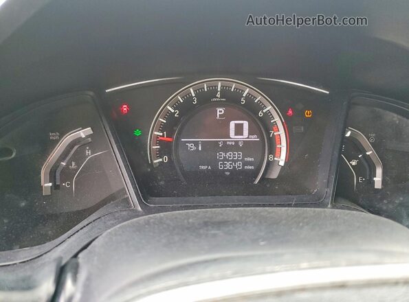 19XFC2F5XGE212079 2016 HONDA CIVIC Black ხელსაწყოთა პანელის ხედი