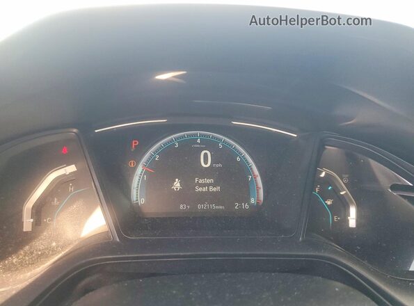 19XFC2F66KE207236 2019 HONDA CIVIC White Instrument cluster view