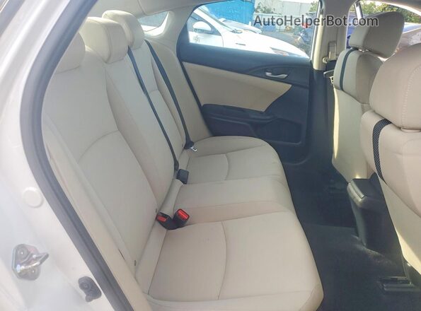 19XFC2F66KE207236 2019 HONDA CIVIC White Rear seats view