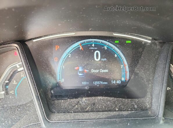 19XFC2F68KE020645 2019 HONDA CIVIC Gray Instrument cluster view