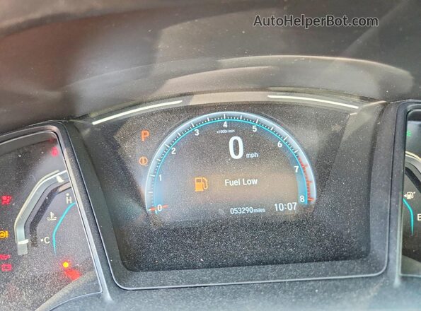19XFC2F68KE036988 2019 HONDA CIVIC White Вид щитка приладів