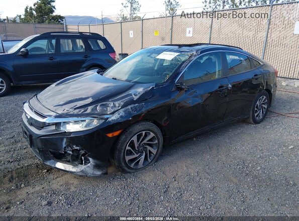 19XFC2F71GE200839 2016 HONDA CIVIC Black წინა მარცხენა ხედი სამი მეოთხედიდან