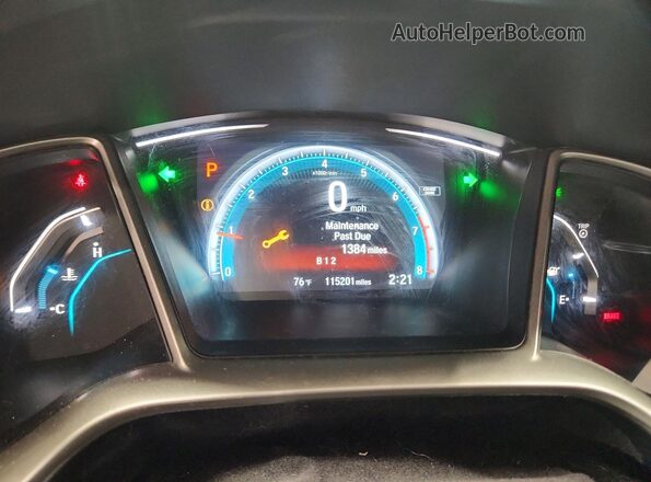 19XFC2F75JE207381 2018 HONDA CIVIC Серый Вид щитка приборов