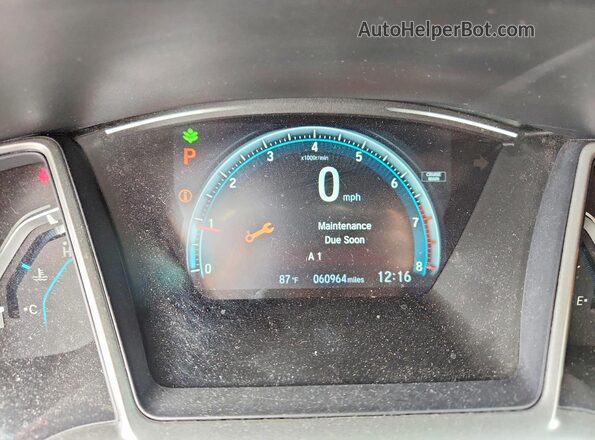 19XFC2F77JE027299 2018 HONDA CIVIC Угольный Вид щитка приборов