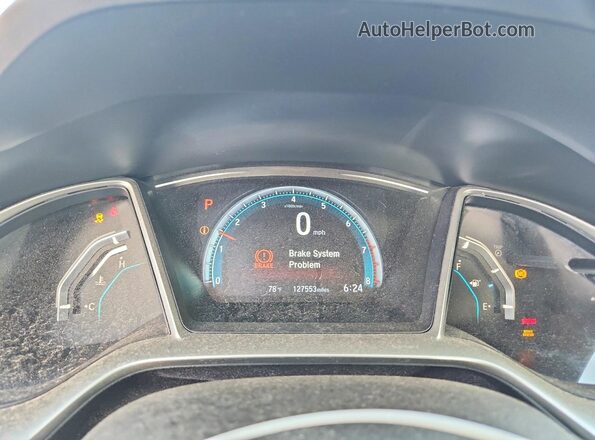 19XFC2F77JE033443 2018 HONDA CIVIC Gray Instrument cluster view