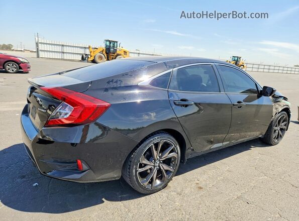 19XFC2F80KE207055 2019 HONDA CIVIC Black უკანა მარჯვენა