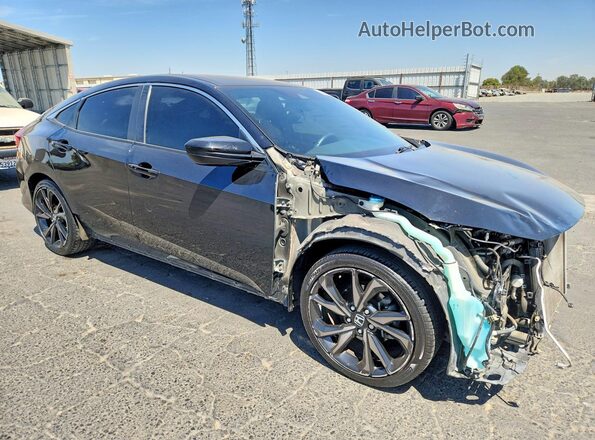 19XFC2F80KE207055 2019 HONDA CIVIC Black წინა მარჯვენა