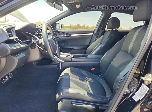 19XFC2F80KE207055 2019 HONDA CIVIC Black წინა სალონის ხედი