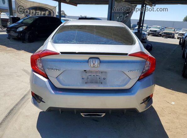 19XFC2F83KE214372 2019 HONDA CIVIC Silver უკანა ხედი