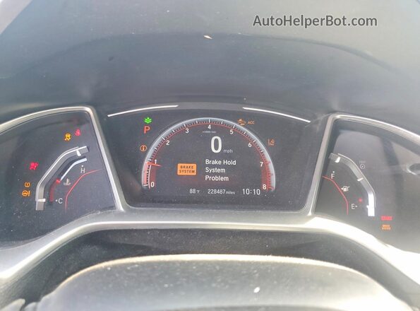 19XFC2F85KE011676 2019 HONDA CIVIC Белый Вид щитка приборов