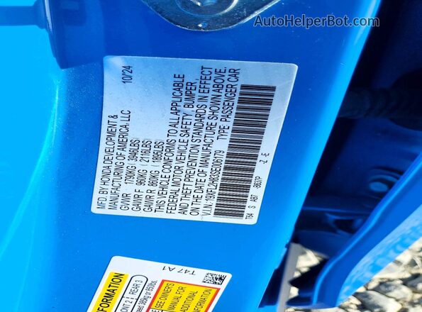 19XFL2H83SE006179 2025 HONDA CIVIC Blue Widok komory silnika