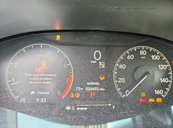 19XFL2H84SE000732 2025 HONDA CIVIC Gray ხელსაწყოთა პანელის ხედი
