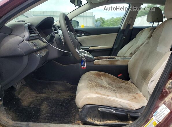 19XZE4F57KE016483 2019 HONDA INSIGHT Maroon წინა სალონის ხედი