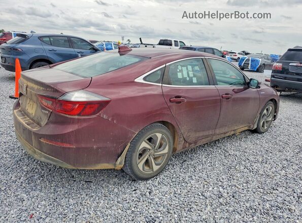 19XZE4F57KE016483 2019 HONDA INSIGHT Maroon უკანა მარჯვენა