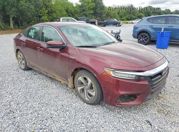 19XZE4F57KE016483 2019 HONDA INSIGHT Maroon წინა მარჯვენა
