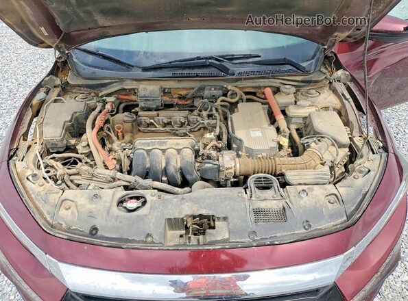 19XZE4F57KE016483 2019 HONDA INSIGHT Maroon უკანა სალონის ხედი