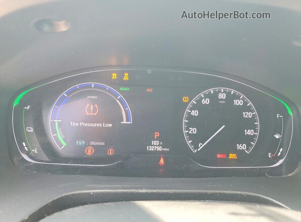 19XZE4F96KE018762 2019 HONDA INSIGHT White Widok zestawu wskaźników