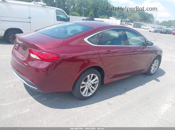 1C3CCCAB1GN166583 2016 CHRYSLER 200 Burgundy Задня права чверть