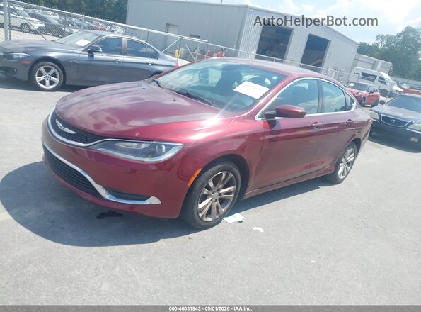 1C3CCCAB1GN166583 2016 CHRYSLER 200 Burgundy Передня ліва чверть