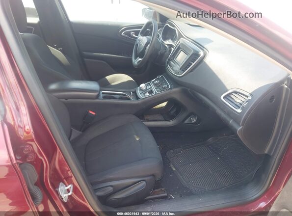 1C3CCCAB1GN166583 2016 CHRYSLER 200 Burgundy Вид салону спереду