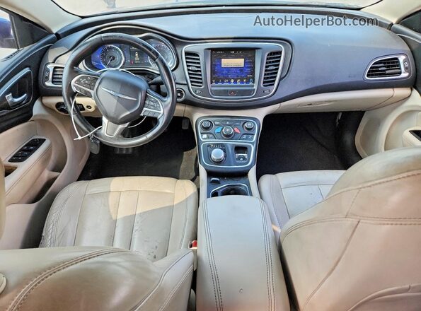 1C3CCCAB9GN175192 2016 CHRYSLER 200 Blue წინა პანელის ხედი
