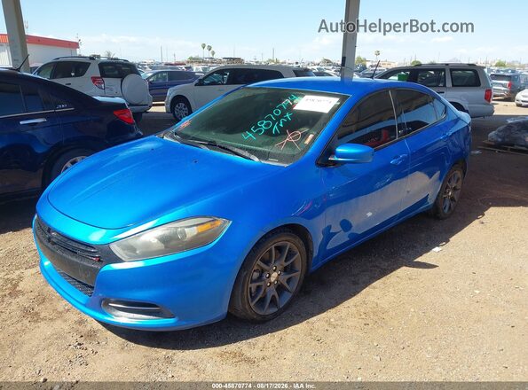 1C3CDFAA8GD540411 2016 DODGE DART Blue წინა მარცხენა ხედი სამი მეოთხედიდან