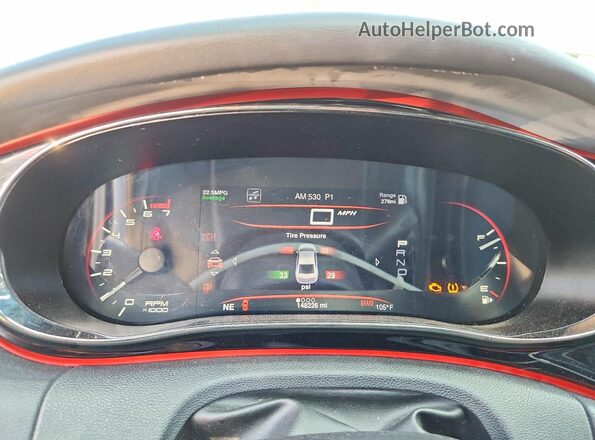 1C3CDFEB1GD728223 2016 DODGE DART Black ხელსაწყოთა პანელის ხედი