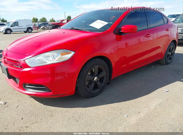 1C3CDFFA4GD820352 2016 DODGE DART Red Առջևի ձախ երեք քառորդ տեսարան