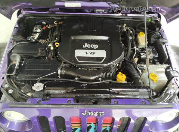 1C4BJWCG6HL593441 2017 JEEP WRANGLER Фиолетовый Вид задней части салона