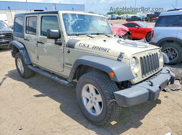1C4BJWDG7JL825775 2018 JEEP WRANGLER Beige Front right