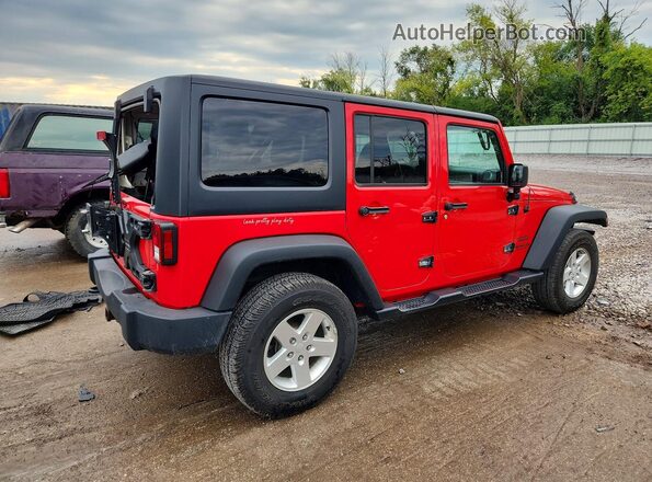 1C4BJWDGXGL339308 2016 JEEP WRANGLER Red Задня права чверть
