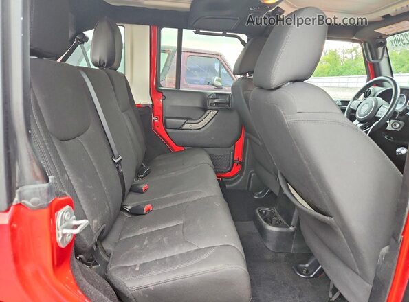 1C4BJWDGXGL339308 2016 JEEP WRANGLER Red Вид задньої частини салону