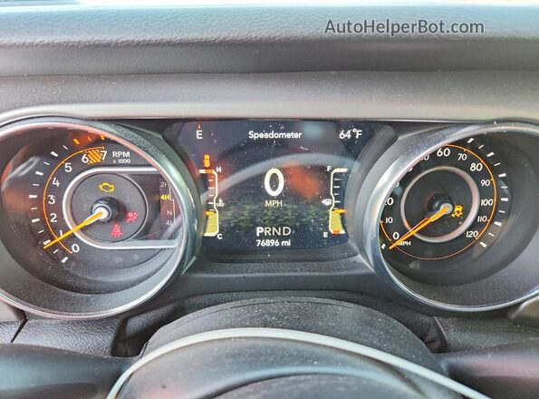 1C4GJXAN2LW203214 2020 JEEP WRANGLER Red Instrument cluster view