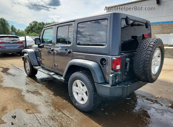 1C4HJWDGXJL814389 2018 JEEP WRANGLER Gray Rear left