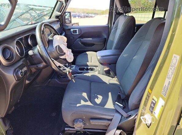 1C4HJXDG8MW814092 2021 JEEP WRANGLER Green Widok wnętrza z przodu