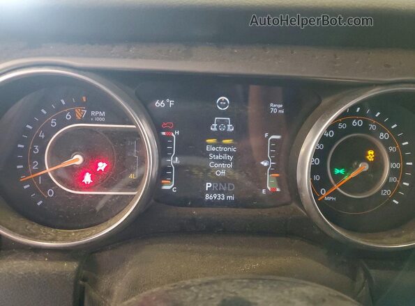 1C4HJXDG9LW247681 2020 JEEP WRANGLER Black ხელსაწყოთა პანელის ხედი