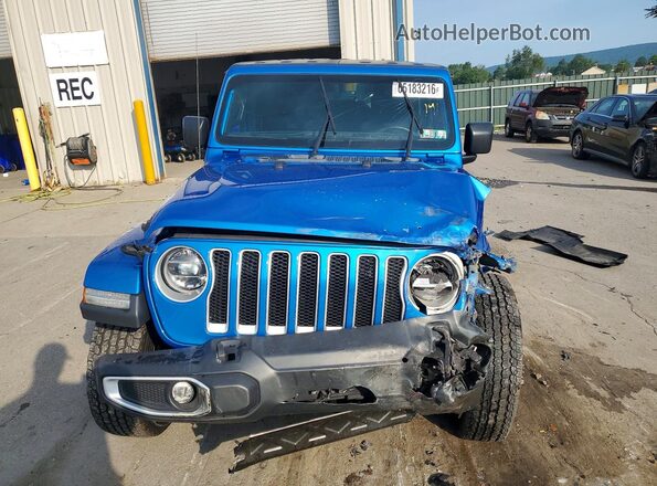 1C4HJXEN2NW247960 2022 JEEP WRANGLER Blue Widok z przodu