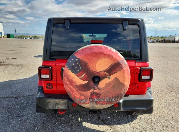 1C4HJXFG2NW213887 2022 JEEP WRANGLER Красный Вид сзади