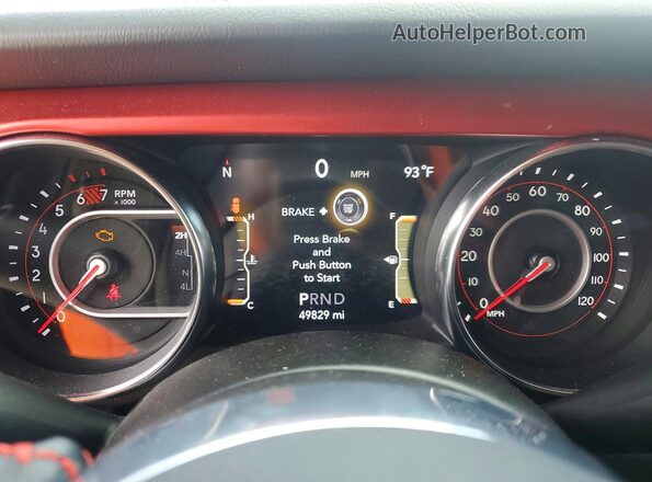 1C4HJXFNXNW160211 2022 JEEP WRANGLER Gray Vista del cuadro de instrumentos