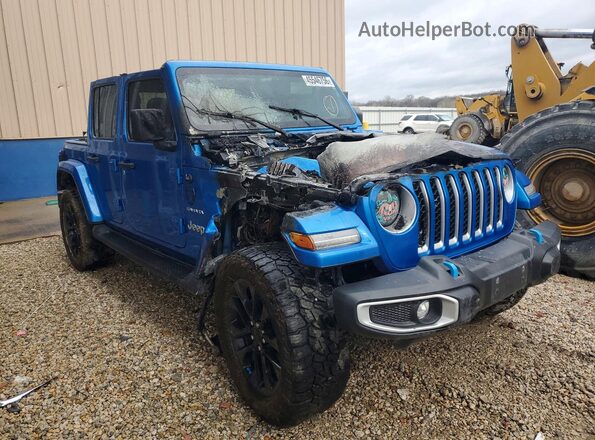1C4JJXP63PW513335 2023 JEEP WRANGLER Синий Передняя правая четверть