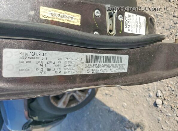 1C4NJCBA5HD146747 2017 JEEP COMPASS Gray Вид підкапотного простору