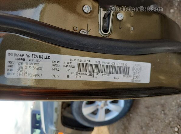 1C4NJRABXGD588340 2016 JEEP PATRIOT Зеленый Вид наклейки с VIN-кодом