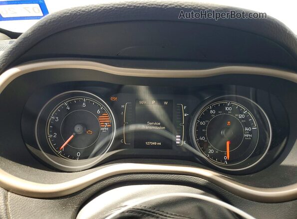 1C4PJLAB6GW336854 2016 JEEP CHEROKEE Black Вид щитка приладів