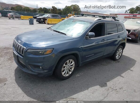 1C4PJLCB2KD406268 2019 JEEP CHEROKEE Синий Передняя левая четверть