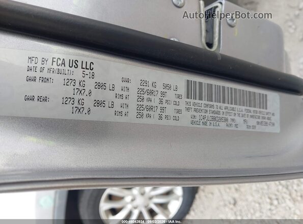 1C4PJLCB8KD205300 2019 JEEP CHEROKEE Серый Вид подкапотного пространства