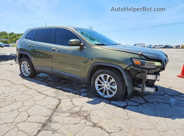1C4PJLCB9KD147861 2019 JEEP CHEROKEE Зеленый Передняя правая четверть