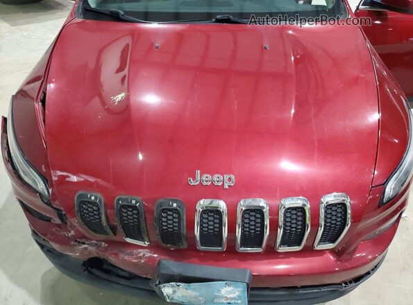 1C4PJLCS9HW640453 2017 JEEP CHEROKEE Бордовый Вид подкапотного пространства