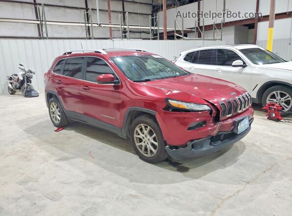 1C4PJLCS9HW640453 2017 JEEP CHEROKEE Бордовый Передняя правая четверть