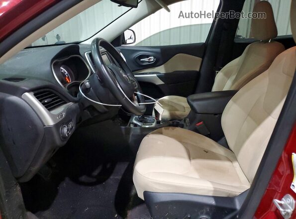 1C4PJLCS9HW640453 2017 JEEP CHEROKEE Бордовый Вид салона спереди